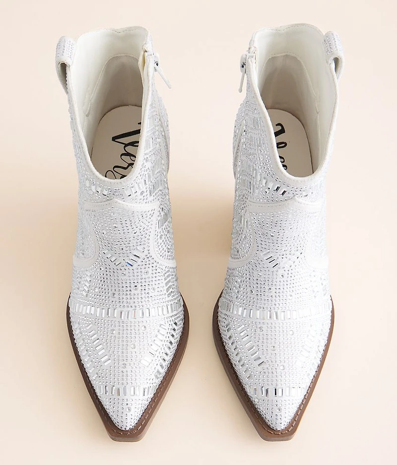 Jeweled Rhinestone Western Ankle Boot