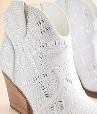 Jeweled Rhinestone Western Ankle Boot