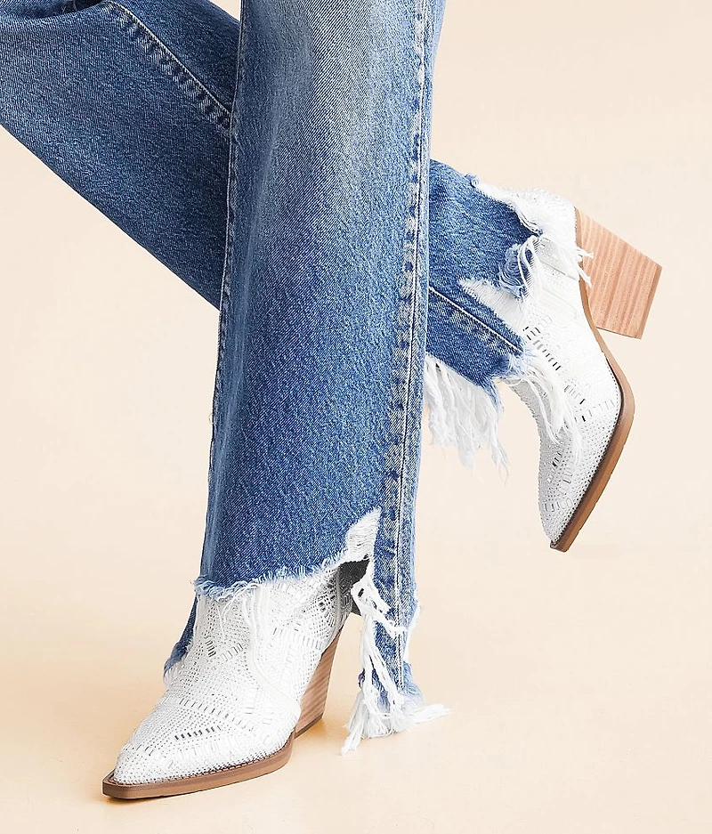 Jeweled Rhinestone Western Ankle Boot