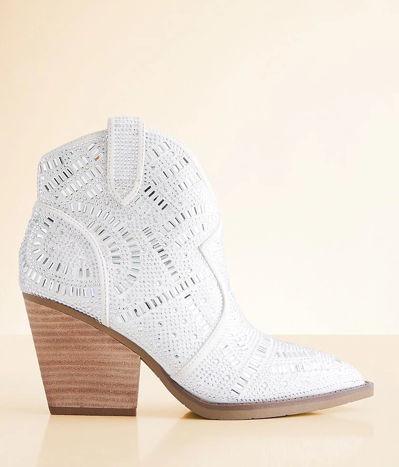 Jeweled Rhinestone Western Ankle Boot