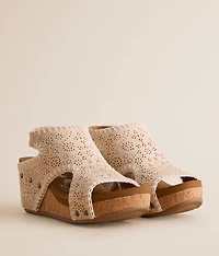 Lilly Laser-Cut Wedge Sandal