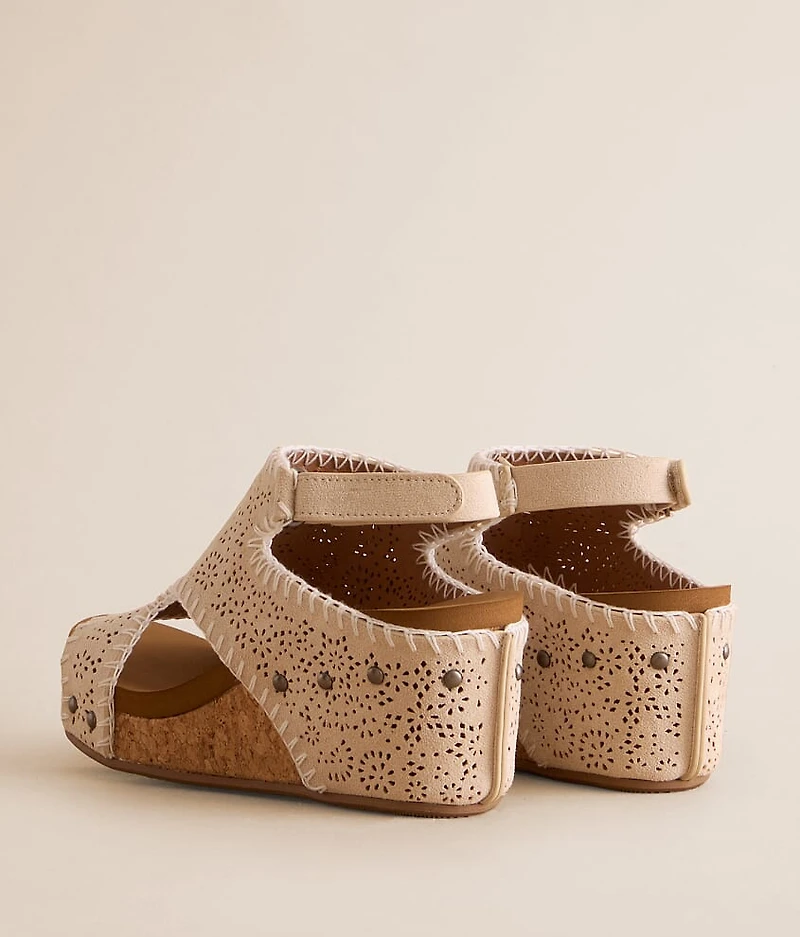 Lilly Laser-Cut Wedge Sandal