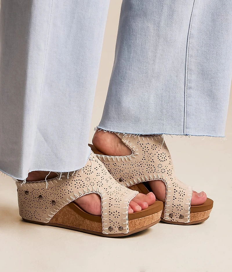 Lilly Laser-Cut Wedge Sandal