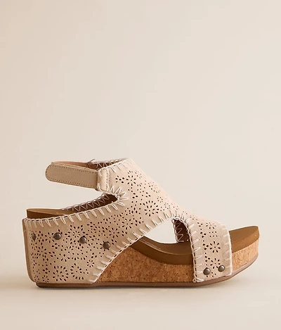 Lilly Laser-Cut Wedge Sandal