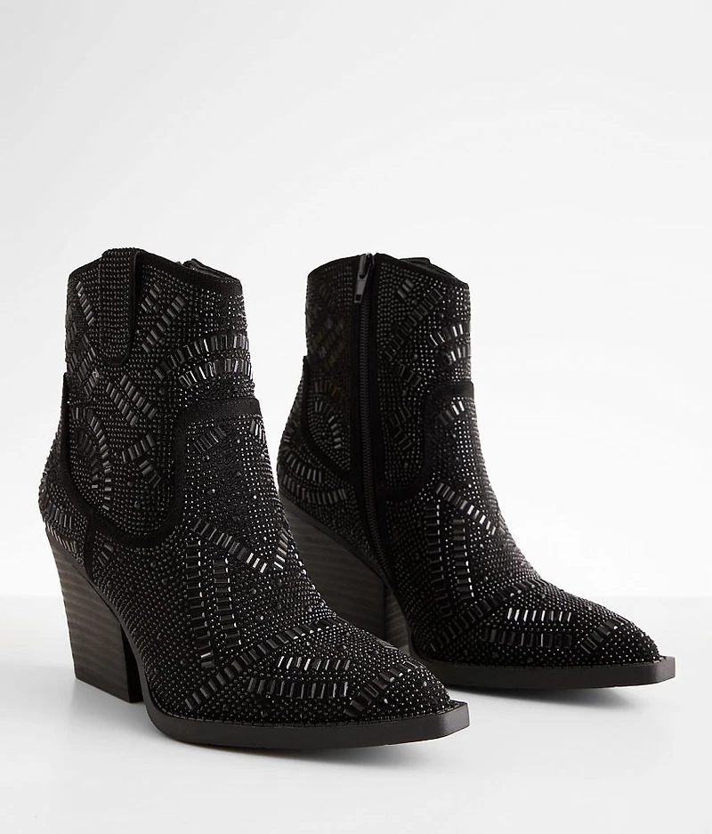 Maze Rhinestone Western Ankle Boot