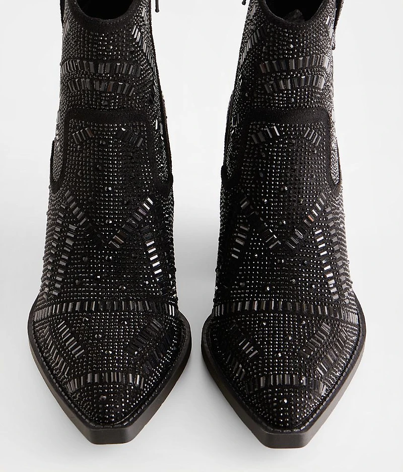 Maze Rhinestone Western Ankle Boot