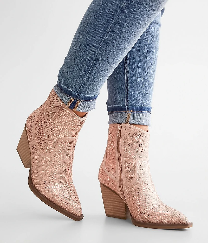 Maze Rhinestone Western Ankle Boot