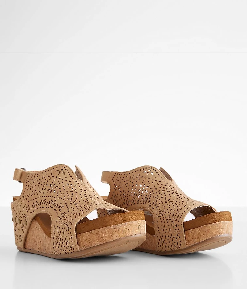 Nova Laser Cut Wedge Sandal