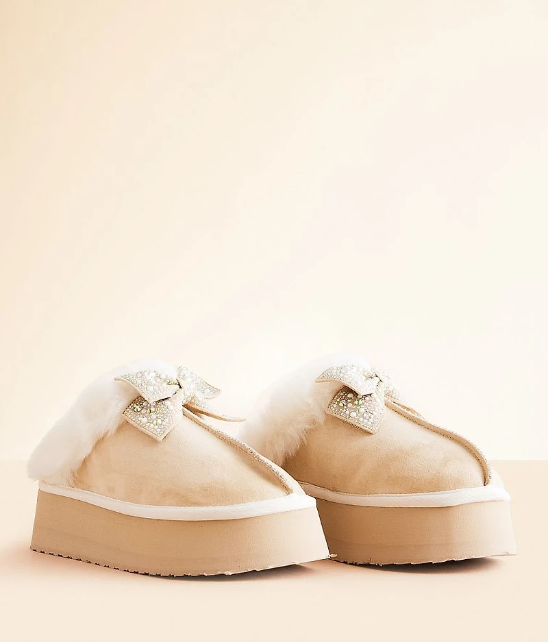 Paris Bedazzled Platform Slipper