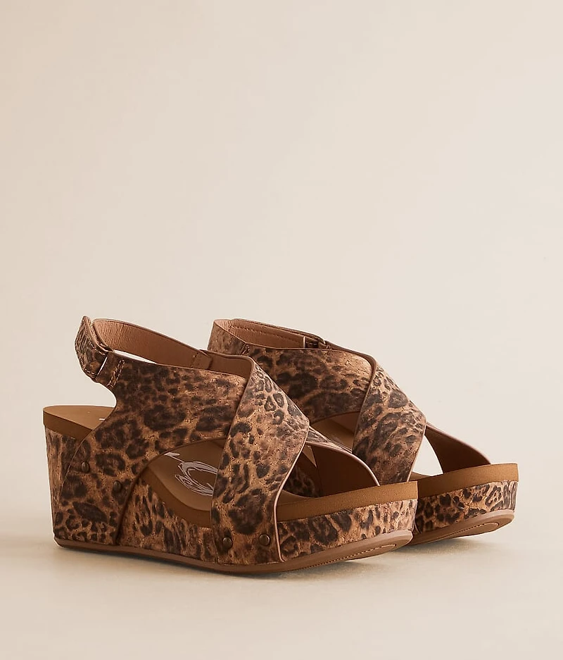Sasha Leopard Wedge Sandal