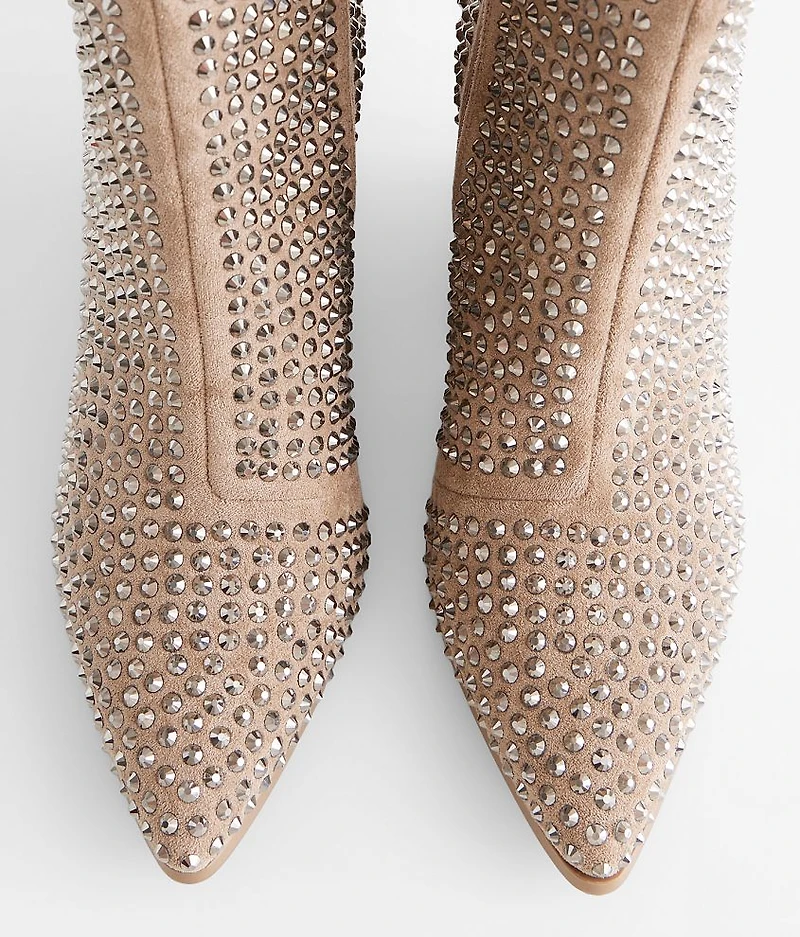 Swagger Studded Leather Western Ankle Boot