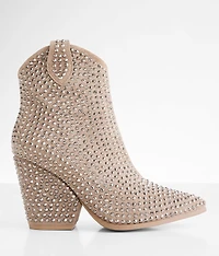 Swagger Studded Leather Western Ankle Boot