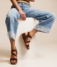 Verde Trail Leopard Wedge Sandal