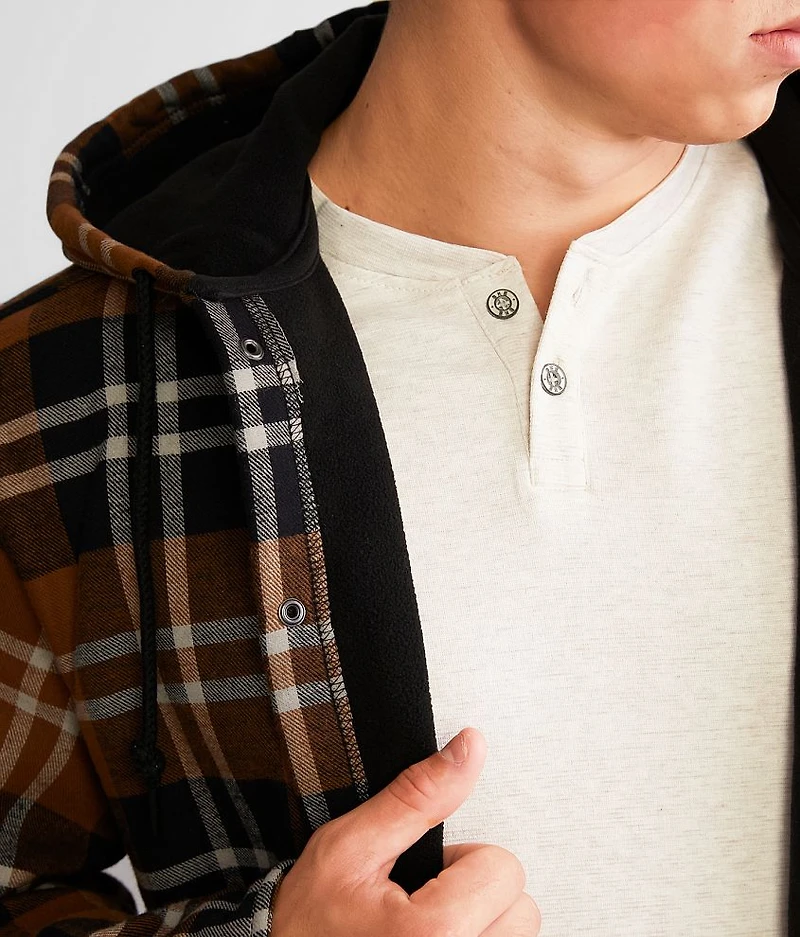 Bucksaw Flannel Hooded Shacket