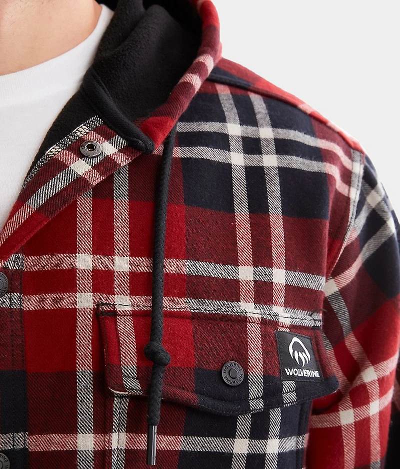 Bucksaw Flannel Hooded Shacket