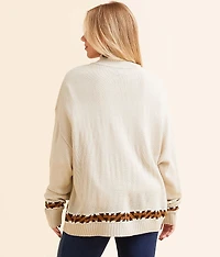 Retro Quarter Zip Oversized Sweater