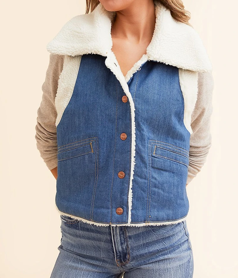 Sherpa Denim Vest
