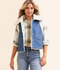 Sherpa Denim Vest