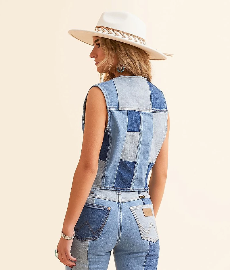 Lainey Wilson Patchwork Denim Stretch Vest