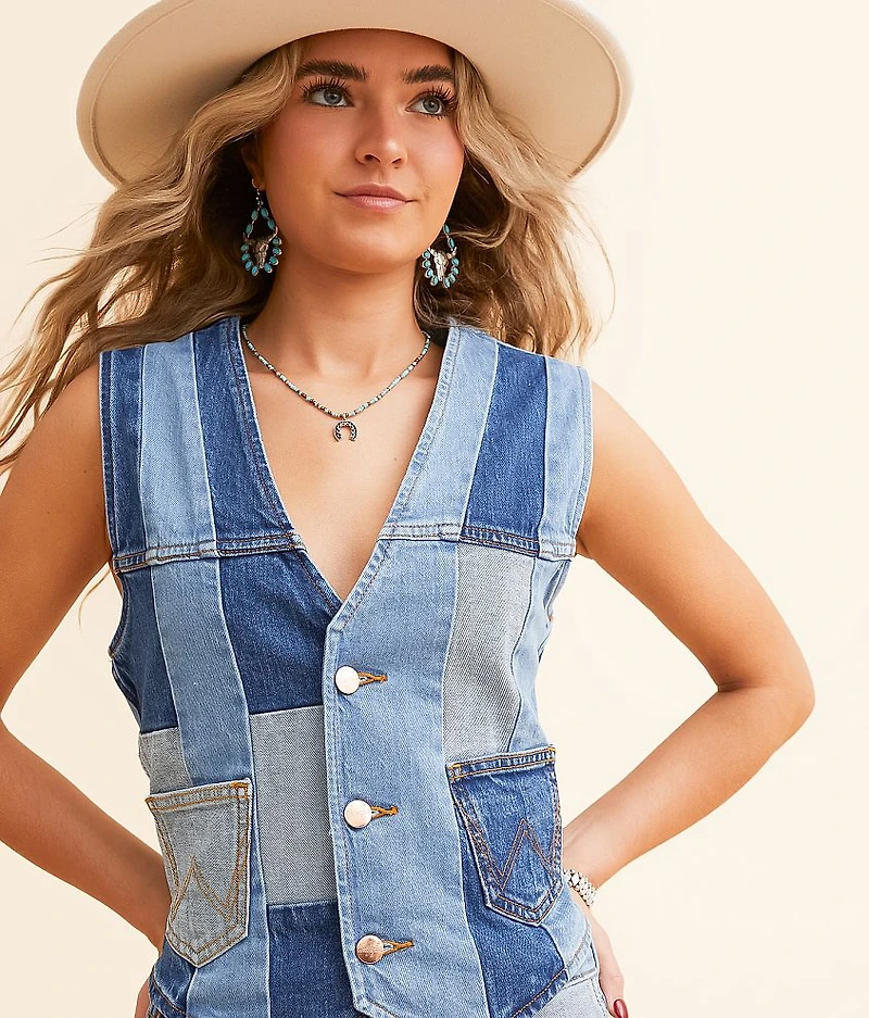 Lainey Wilson Patchwork Denim Stretch Vest