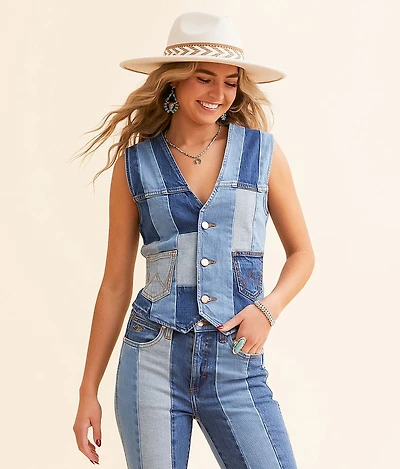 Lainey Wilson Patchwork Denim Stretch Vest