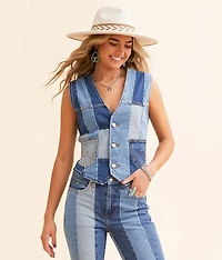 Lainey Wilson Patchwork Denim Stretch Vest