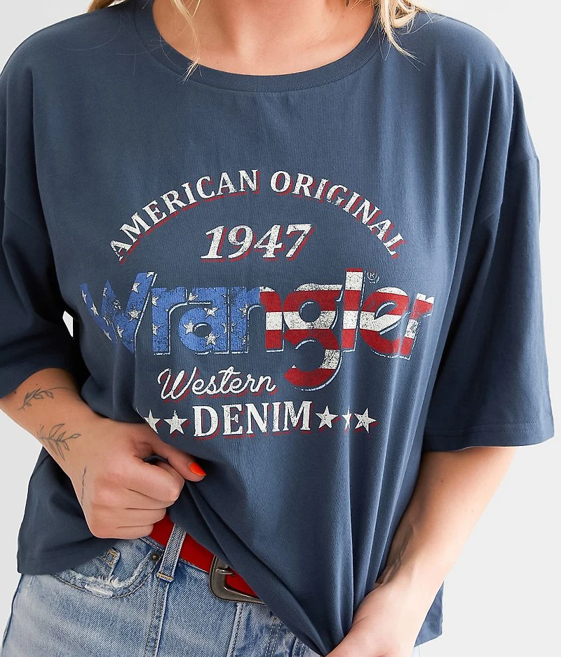 American Original Denim Cropped T-Shirt