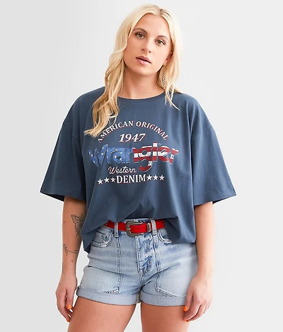 American Original Denim Cropped T-Shirt