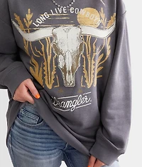Steer Skull Oversized Pullover