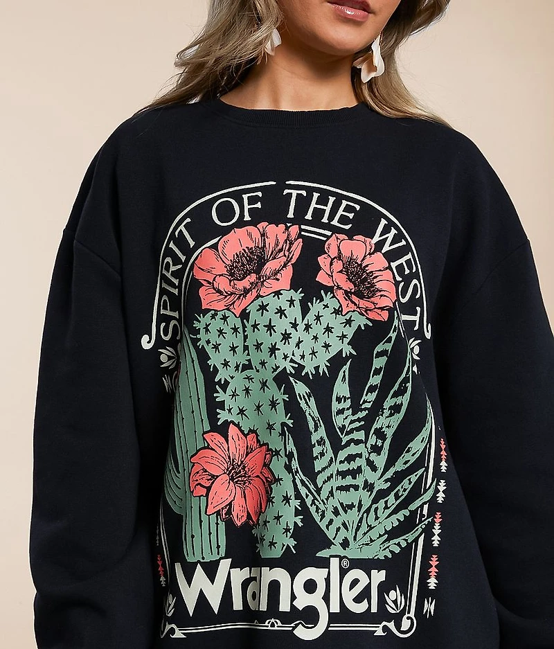Cactus Flowers Oversized Pullover