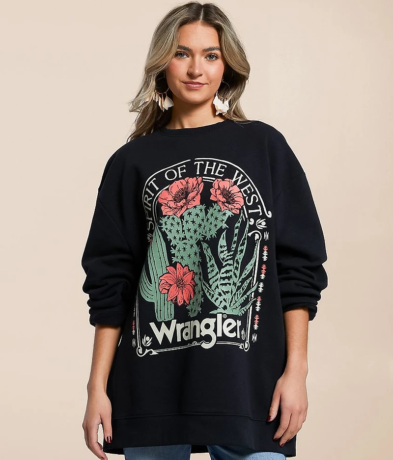 Cactus Flowers Oversized Pullover