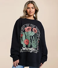 Cactus Flowers Oversized Pullover