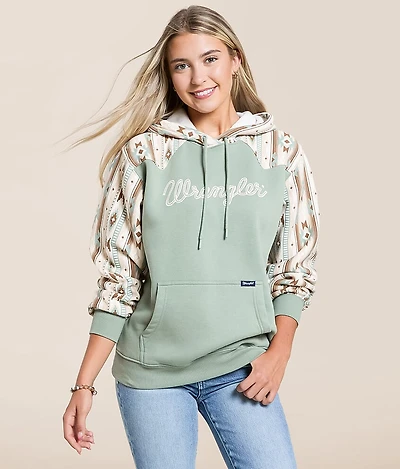 Aztec Print Hooded Sweatshirt