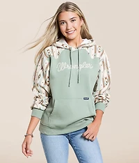 Aztec Print Hooded Sweatshirt
