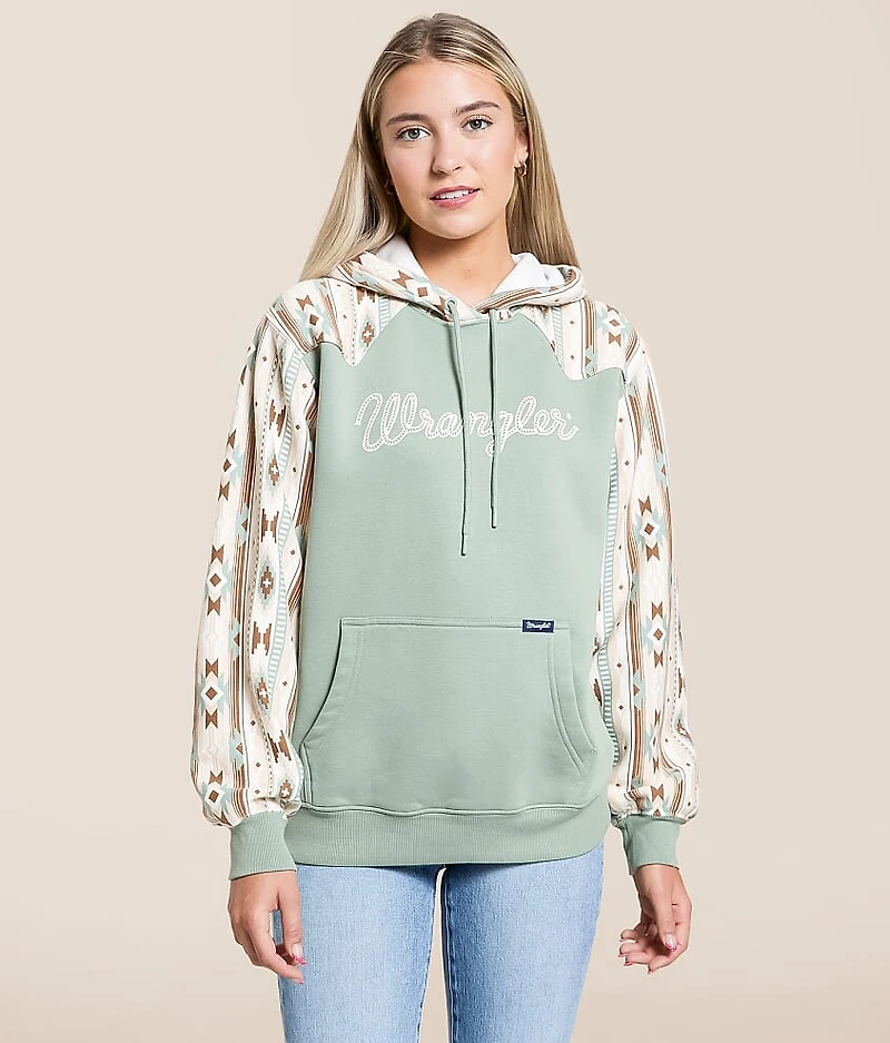 Aztec Print Hooded Sweatshirt