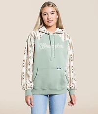 Aztec Print Hooded Sweatshirt