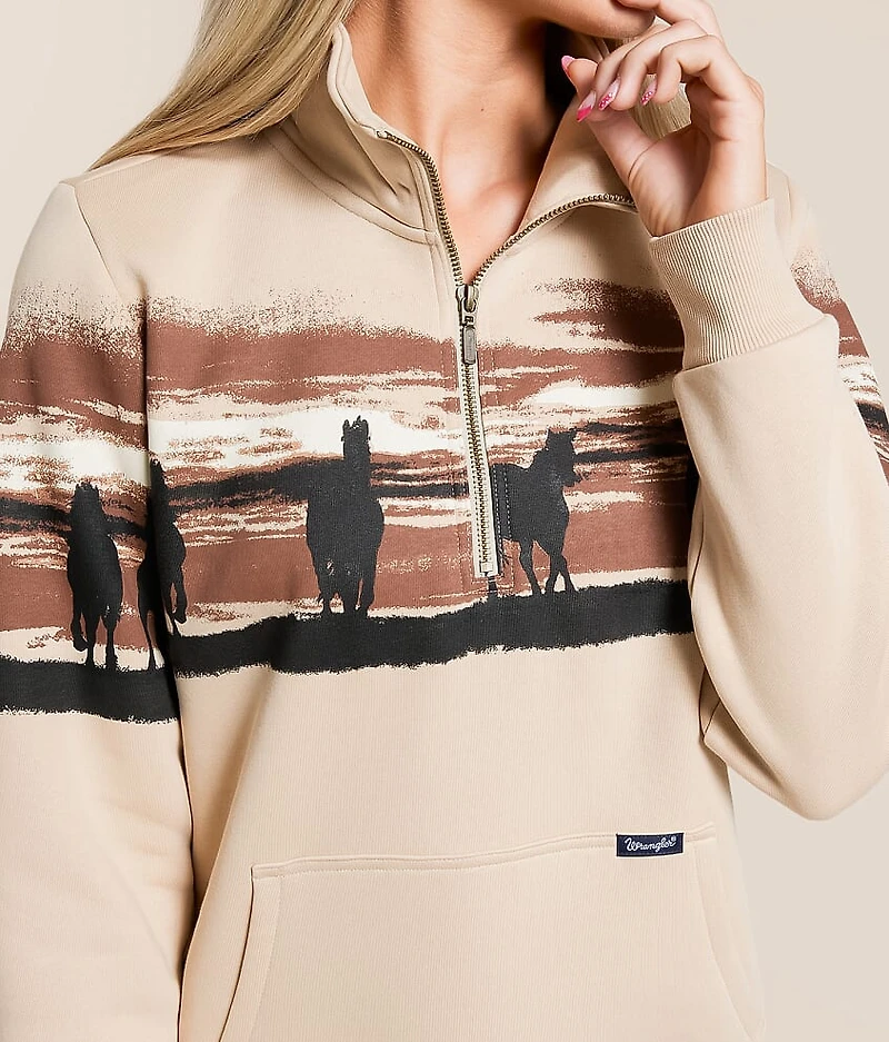 Horses Quarter Zip Pullover
