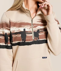 Horses Quarter Zip Pullover