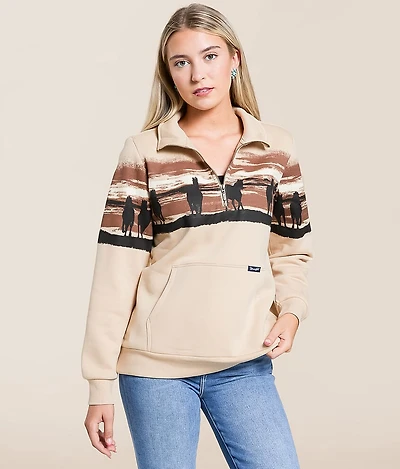 Horses Quarter Zip Pullover