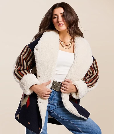 Oversized Western Sherpa Coat