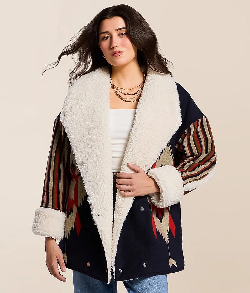 Oversized Western Sherpa Coat