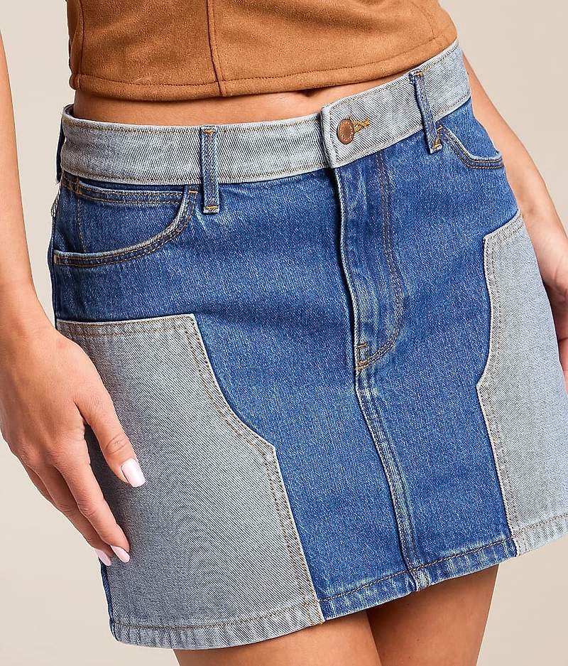 Carpenter Denim Mini Skirt