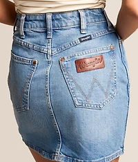 High Rise Denim Stretch Skirt
