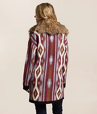 Faux Fur Cardigan Sweater