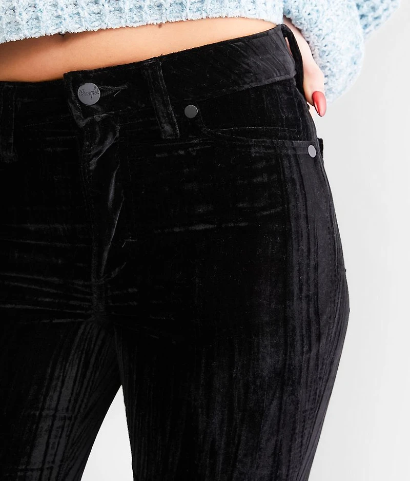 Retro High Rise Velvet Trumpet Flare Pant