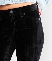 Retro High Rise Velvet Trumpet Flare Pant