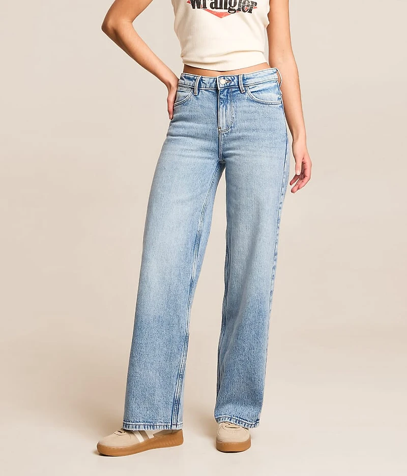 Mid-Rise Loose Straight Stretch Jean