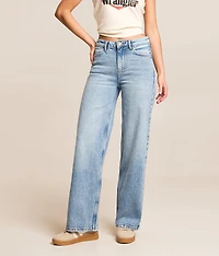 Mid-Rise Loose Straight Stretch Jean