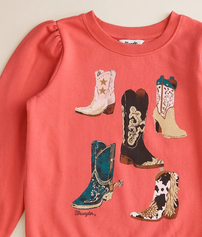 Girls - Western Boots Pullover