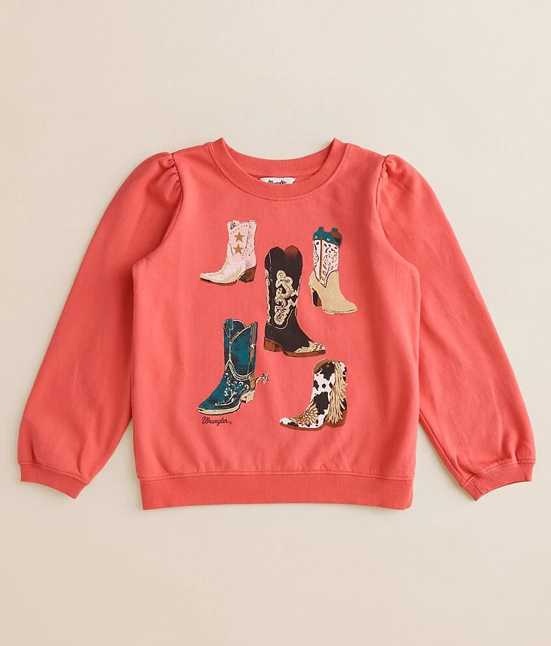 Girls - Western Boots Pullover